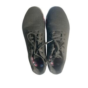 Women's Black Flower NoBull Trainers - EUC